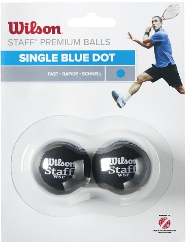 WILSON-Wilson Staff Squash Blue Dot 2 Pack Ball-image-1