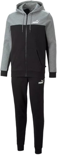 PUMA-Essentials+ Hooded Colorblock Fleece Track Suit-1