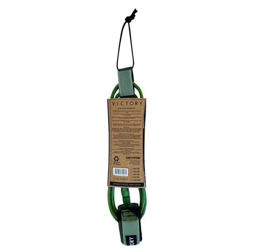 VICTORY-Victory Surf Leash Regular 8' Mat Green-1