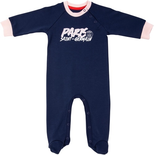 PSG-Grenouillère pyjama bébé fille PSG - Collection officielle PARIS SAINT GERMAIN - 3 mois-0