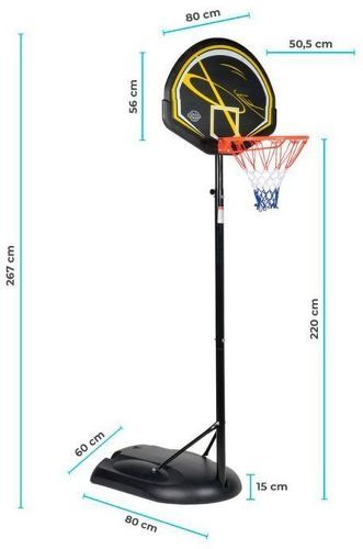 BUMBER-Miami Hauteur Réglable De 1,6M À 2,10M - Panier sur pied de basketball-2