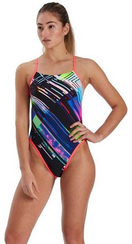 Speedo-Speedo Maillot De Bain Glitchzone Placement Ribbonback-0