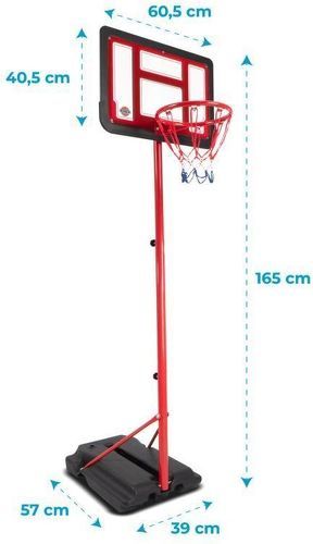 BUMBER-Panier de basket sur Pied Evolutif DENVER hauteur réglable de 1.05m à 1.65m Ballon et Pompe inclus-4
