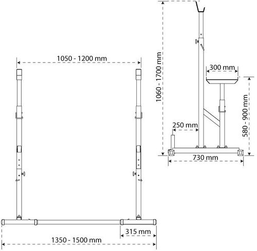 K-Sport GmbH-Multi Squat Rack réglable - KSSL070-4