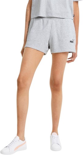 PUMA-Puma Ess 4 Sweat Shorts Tr Light Gray Heathe-0