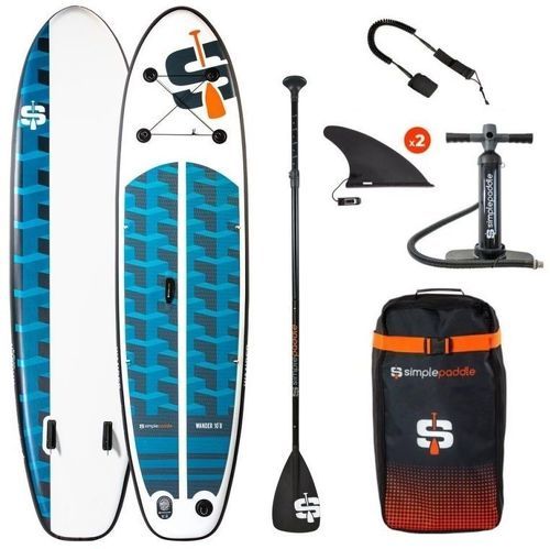 SIMPLE PADDLE-Stand up Paddle Gonflable WANDER 10'8 32'' 6'' (325 x 81 x 15 cm) Gamme COMPACT avec Pagaie, Leash, Pompe et Sac de Transport-0