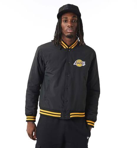 NEW ERA-Bomber NBA Los Angeles Lakers New Era Team Logo Noir pour Homme-image-1