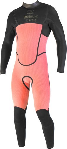 Soöruz Surfwear-Combinaison Green Line 4/3 Chest-Zip Bioprene-1