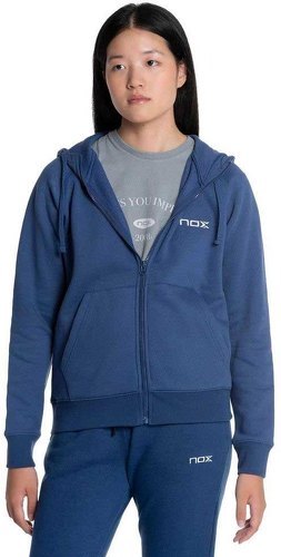 Nox-Nox Women Hooded Sweatshirt Basic Navy Blue-image-1