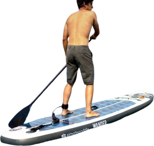 SIMPLE PADDLE-Stand up Paddle Gonflable WANDER 10'8 32'' 6'' (325 x 81 x 15 cm) Gamme COMPACT avec Pagaie, Leash, Pompe et Sac de Transport-1