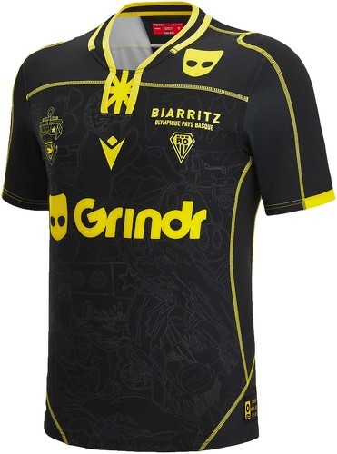 MACRON-Maillot Macron Biarritz olympique Exterieur Pays basque Officiel Rugby-0
