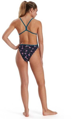 Speedo-Speedo Maillot De Bain Flamingo Flare Allover Vback-1