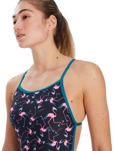 Speedo-Speedo Maillot De Bain Flamingo Flare Allover Vback-4