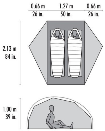 MSR-Tente de randonnée MSR FreeLite 2 Sahara-1