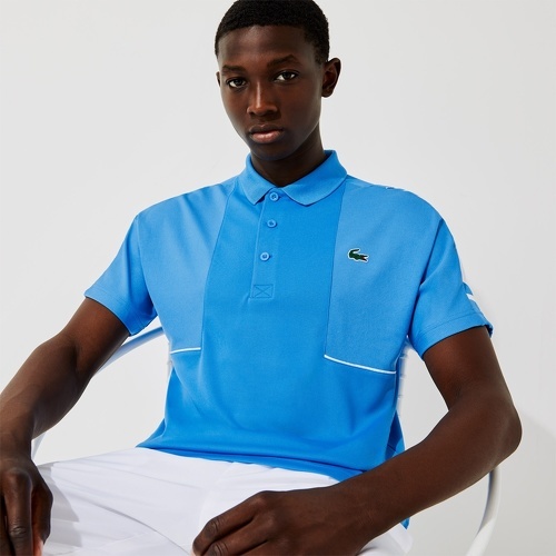 LACOSTE-Polo Lacoste Sport Bleu / Blanc-1