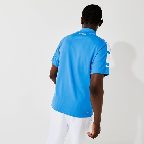 LACOSTE-Polo Lacoste Sport Bleu / Blanc-3