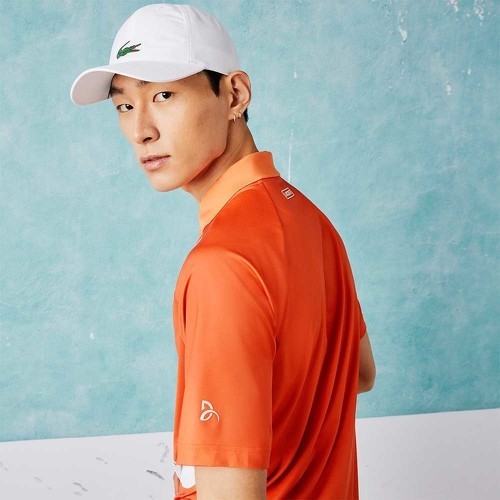 LACOSTE-Polo Lacoste Sport x Novak Djokovic Orange / Blanc-2