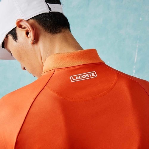 LACOSTE-Polo Lacoste Sport x Novak Djokovic Orange / Blanc-3