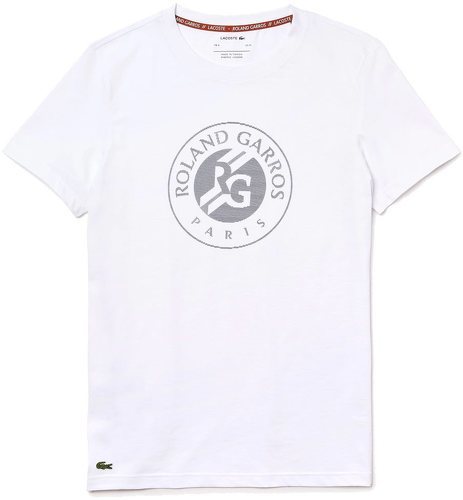 LACOSTE-T-Shirt Lacoste Imprimé Roland Garros Blanc-image-1
