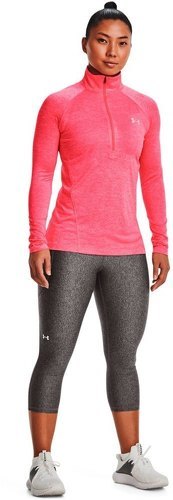 UNDER ARMOUR-Tech 1/2 Zip Femme T-shirt Running Gris Under Armour-4