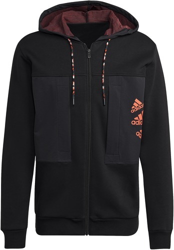 adidas Sportswear-Veste à capuche entièrement zippée en molleton Essentials BrandLove-0