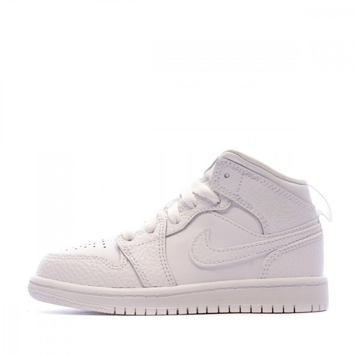 NIKE-Jordan 1 Mid Baskets Blanches Enfant Nike-0