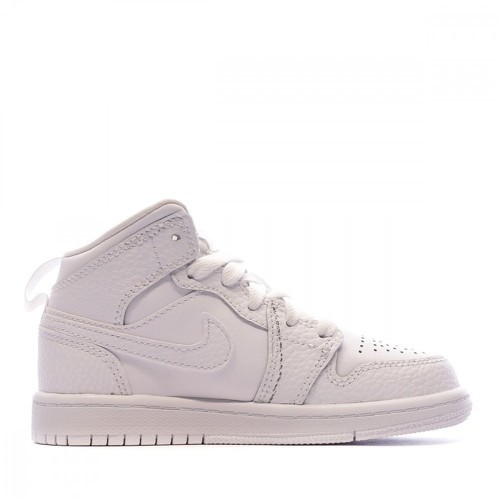 NIKE-Jordan 1 Mid Baskets Blanches Enfant Nike-1