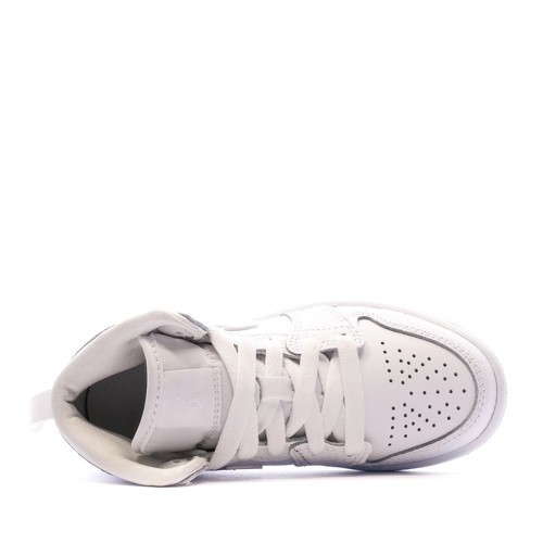 NIKE-Jordan 1 Mid Baskets Blanches Enfant Nike-3