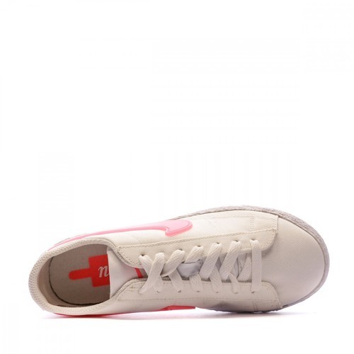 NIKE-Baskets Blanche/Rose Femme Nike Blazer Low Pop-3