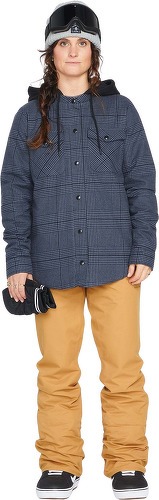 VOLCOM-Veste Hooded Flannel - Black-0