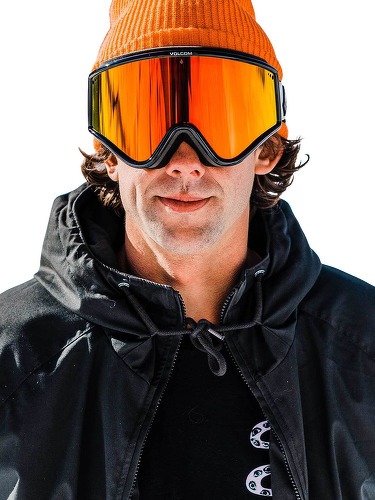 VOLCOM-Masque de Snow Yae Gloss Black - Red Chrome-4