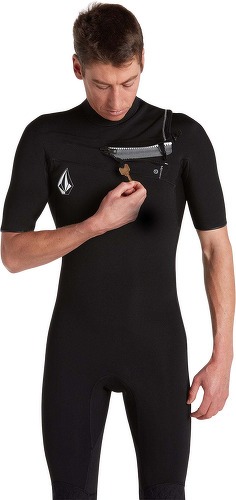 VOLCOM-Combinaison Modulator 2/2 mm de mi-saison à manches courtes et zip poitrine - BLACK-1