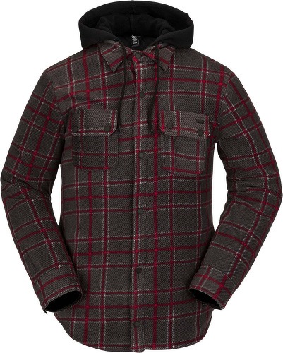 VOLCOM-Veste Field Insulated Flannel - Black Plaid-0