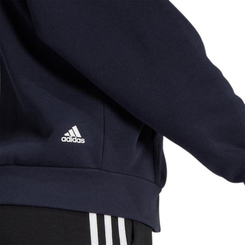 adidas Sportswear-Felpa con cappuccio Essentials Pinstripe Block Fleece Full-Zip Loose Fit-3