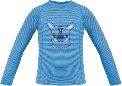 POIVRE BLANC-Sous Pull Merino Poivre Blanc 1840 Meteor Heather Stripe 2 Fille-0
