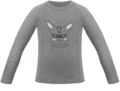 POIVRE BLANC-Sous Pull Merino Poivre Blanc 1840 Stone Grey Heather 2 Fille-0