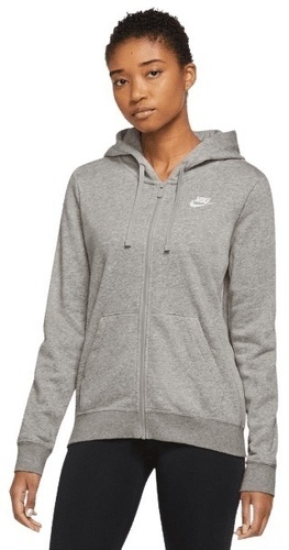 NIKE-Sweat à capuche Nike Femme NSW CLUB FLC FZ HOODIE STD Gris-1