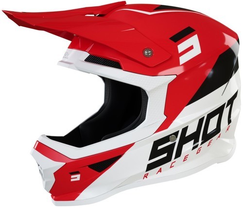 Shot Race Gear-Casque Shot Furious Chase Red/White Glossy-0
