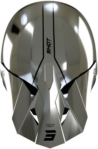 Shot Race Gear-Casque Shot Furious Raw 3.0 Chrome Glossy-1