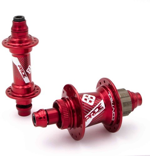 Pride Racing-Paire De Moyeux Pride Control Exp 28h Red-0