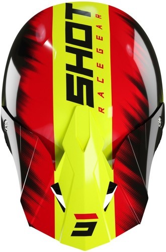 Shot Race Gear-Casque Enfant Shot Furious Versus Neon Yellow/Red-1