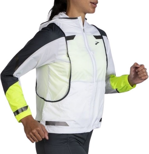Brooks-Run Convertible Jacket donna M Run visible convertible jacket W White/Asphalt/Nightlife-image-1