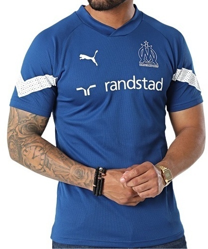 PUMA-Maillot Entraînement OM 2022/2023 Bleu/Blanc-2