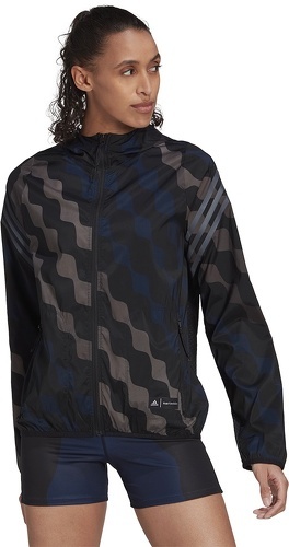 adidas Performance-Coupe-vent à capuche de running Marimekko Run Icons 3-Stripes-2