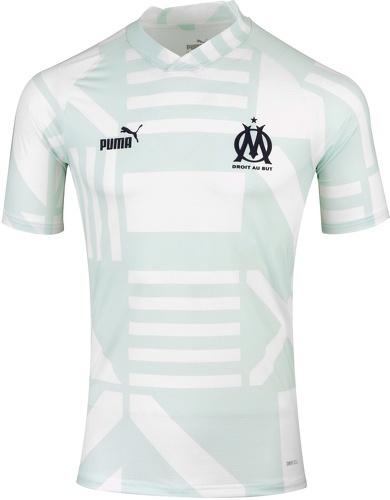 PUMA-Maillot Pré-Match OM Blanc/Vert-2