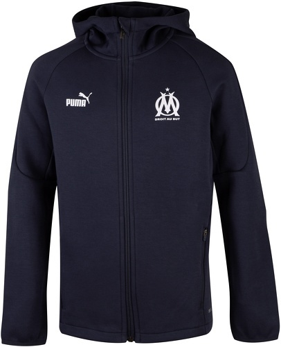PUMA-Veste à capuche OM Casuals Bleu Junior-2