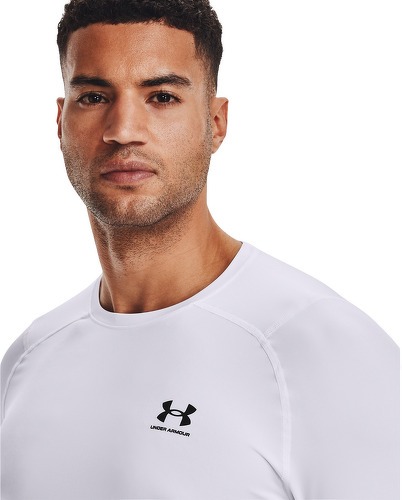 UNDER ARMOUR-Under Armour Heatgear Armour Fitted Ls-Wht - T-shirt de fitness-4