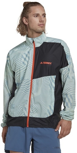 adidas Performance-Veste coupe-vent de trail running imprimée Terrex-3
