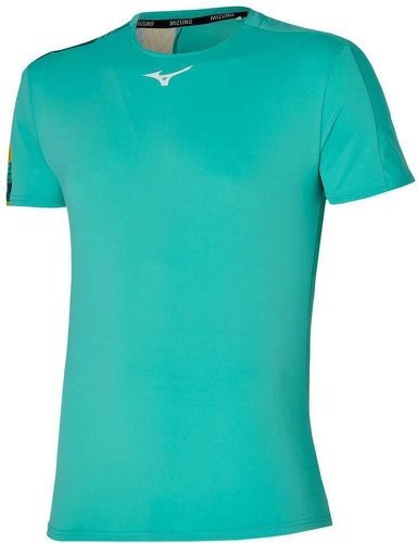 MIZUNO-T-shirt de Tennis Vert Homme Mizuno Tennis Shadow-image-1