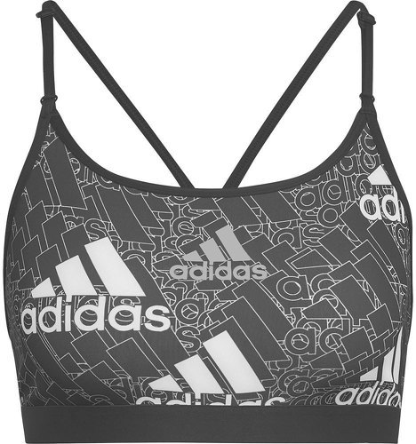 adidas Performance-Brassière de training à imprimé Aeroreact Maintien léger-2